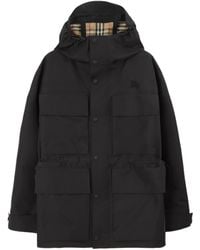 Burberry - Patch-Pocket Hooded Parka Coat - Lyst