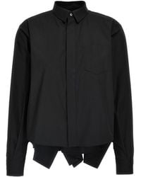 Sacai - Poplin Long Sleeved Shirt - Lyst