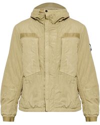Stone Island - Logo Patch Hooded Jacket - Lyst