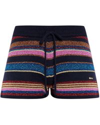 DSquared² - Lurex Thread Striped Knitted Shorts - Lyst