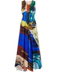 ROKSANDA - Printed Silk-Satin Maxi Dress - Lyst