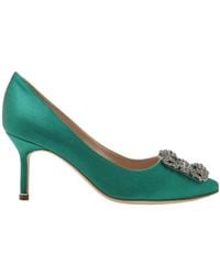 Manolo Blahnik - Silk High Heels - Lyst