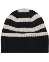 TOTEME - Totême Stripe Detailed Knitted Beanie - Lyst