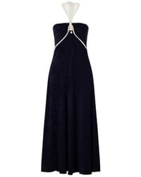 Johanna Ortiz - Cut-Out Cotton-Terry Halterneck Maxi Dress - Lyst