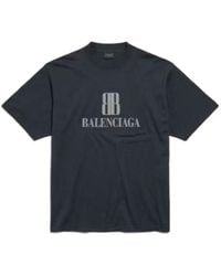 Balenciaga - Nano Bb Medium Fit T-Shirt - Lyst