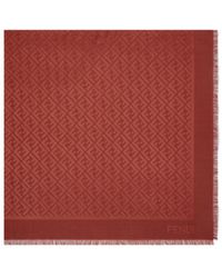 Fendi - Ff Motif Fringed Shawl - Lyst