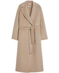 Max Mara - Wool And Cashmere Coat With Belt - Lyst