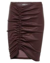 Stouls - Mouna Ruched Leather Miniskirt - Lyst