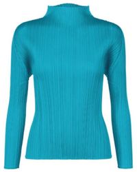 Pleats Please Issey Miyake - Pleats Please Issey Miyake Pleated Long-Sleeve Top - Lyst