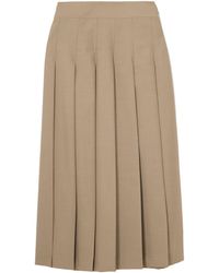 Rohe - Pleated Wool-Blend Midi Wrap Skirt - Lyst