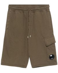 C.P. Company - Light Fleece Cargo Lens Shorts - Lyst