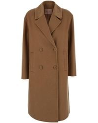 Twinset - Double-Breasted Long Coat - Lyst