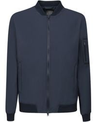 Herno - Logo Printed Zipped Lightweight Jacket - Lyst
