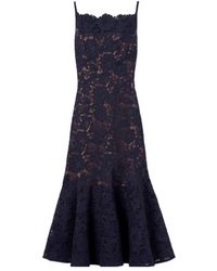 Self-Portrait - Spiral Lace Midi Dress - Lyst