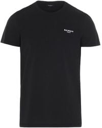 Balmain - Logo Embroidered Crewneck T-Shirt - Lyst