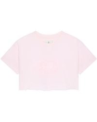 Givenchy - Logo Embroidered Cropped T-Shirt - Lyst