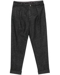 Berwich - Pleated Turn-Up Trousers - Lyst