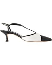Manolo Blahnik - Turgimod 50 Two-Tone Patent-Leather Pumps - Lyst