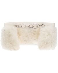 Jil Sander - O-Ring Chain Linked Fur-Trimmed Scarf - Lyst