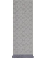 Gucci - Monogrammed Frayed-Edge Scarf - Lyst