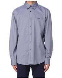 BOSS - Button-Down Cotton Shirt - Lyst
