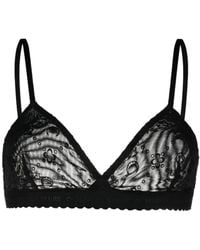 Marine Serre - Flocked Monogram Mesh Bra - Lyst