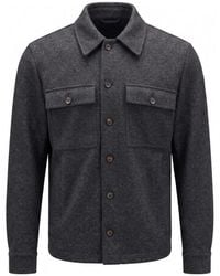 Moncler - Logo Patch Flannel Shirt Jacket - Lyst