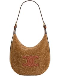 ショルダーバッグ・ポシェット CELINE LARGE HELOISE CUIR TRIOMPHE BAG IN SUEDE CALFSKIN Celine Heloise Muir Triophe Bag in supple calfskin | RADPRESENT