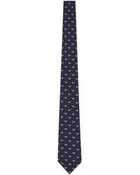 Emporio Armani - Logo-Print Tie - Lyst
