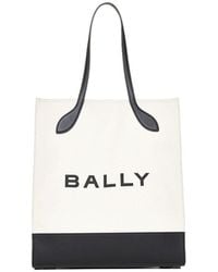 Bally - Logo Canvas And Leather Tote Bag - Lyst