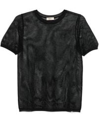 Herno - Open-Knit Crewneck T-Shirt - Lyst