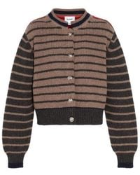 Barrie - Stripe-Pattern Chunky-Knit Cardigan - Lyst