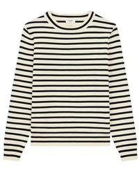 Celine - Triomphe Crew Neck Marinère Sweater - Lyst