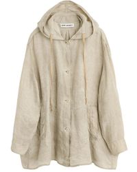 Our Legacy - Hooded Curved-Hem Shirt - Lyst