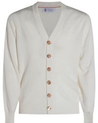 Brunello Cucinelli - Buttoned V-Neck Cardigan - Lyst