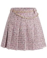 Self-Portrait - Pleated Chain Belt Mini Skirt - Lyst