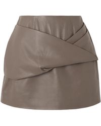 TOVE - Liss Paneled Leather Mini Skirt - Lyst