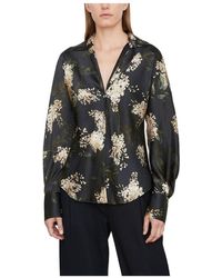 Vince - Floral-Print Silk Shirt - Lyst