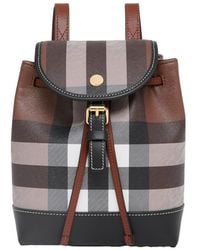 Burberry - Check Printed Micro Backpack - Lyst