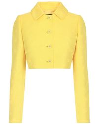 Dolce & Gabbana - Dg Logo Quilted Jacquard Jacket - Lyst