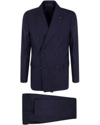 Lardini - Double Breasted Tailored Suit - Lyst