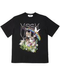 MSGM - Printed Short-Sleeved T-Shirt - Lyst