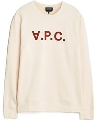 A.P.C. - Logo Printed Crewneck Sweatshirt - Lyst