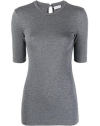 Brunello Cucinelli - Embellished Collar T-Shirt - Lyst