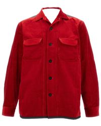 Junya Watanabe - Patched-Velvet Shirt - Lyst