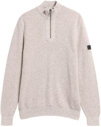 Barbour - Quarter Zip Rib Knit Sweater - Lyst