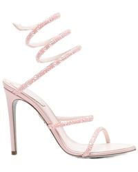 Rene Caovilla - Round-Toe High-Heeled Sandals - Lyst