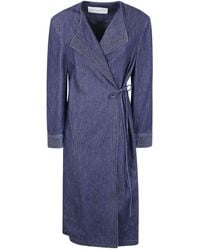 Dries Van Noten - Long-Sleeved Denim Coat - Lyst