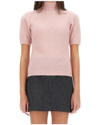 A.P.C. - High-Neck Short-Sleeved Jumper - Lyst