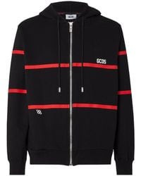 Gcds - Stripe-Print Zip-Up Hoodie - Lyst